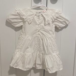 Toddler girl embroidered poplin dress size 12-18 month